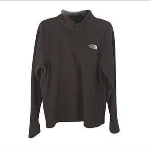 TNF Men’s Dark Gray 1/4 Zip Fleece Pullover Sweater M